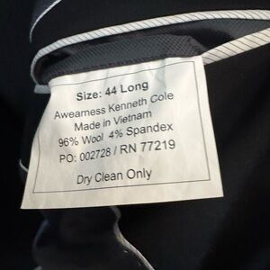 Kenneth Cole Black Wool Blend Blazer